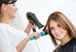 Woman at the hair salon