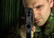 Soldier with rifle AK-47