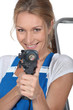 Photo: woman with drill woman with drill