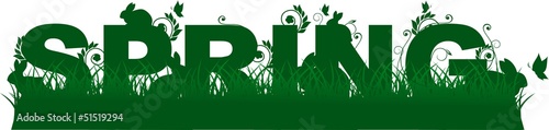 Vector: spring hares spring hares