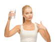 woman with glass of water