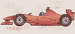 Formula 1 race. Grunge style