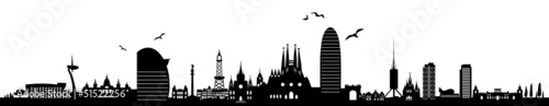 Vector: Urban Skyline of Barcelona Urban Skyline of Barcelona