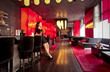 woman in a lounge