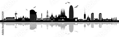 Vector: Urban Skyline of Barcelona Urban Skyline of Barcelona
