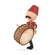 Illustration: 3d ramadan drummer with drum 3d ramadan drummer with drum