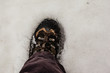 Boot in the snow