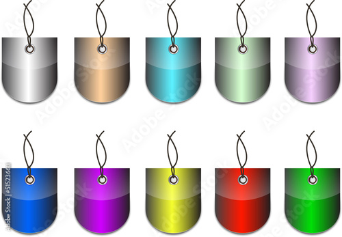 Vector: Glossy tags Glossy tags