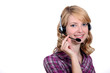 Photo: Young blonde receptionist Young blonde receptionist