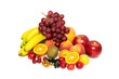 Fresh fruits isolated on white background