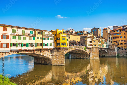 Photo: Ponte Vecchio with river Arno in Florence, Italy Ponte Vecchio with river Arno in Florence, Italy