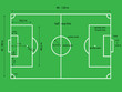 Soccer(football) field, top view, with dimensions