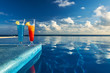 Cocktails near swimming pool