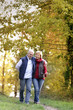 Husband and wife in park
