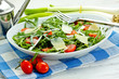 insalata con rucola,pomodorini,grana e scalogno