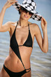 fashionable woman in swimsuit