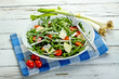 insalata con rucola,pomodorini,grana e scalogno