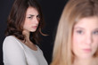 Photo: Two friends having an argument. Two friends having an argument.