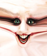 Stretched Creepy Clown Face