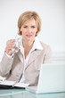 Woman drinking water