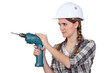 Woman with a drill