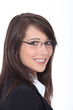Young businesswoman wearing glasses