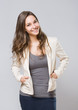 Foto: Elegant young brunette woman. Elegant young brunette woman.