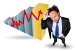 Photo: Businessman with an upwards growth chart Businessman with an upwards growth chart