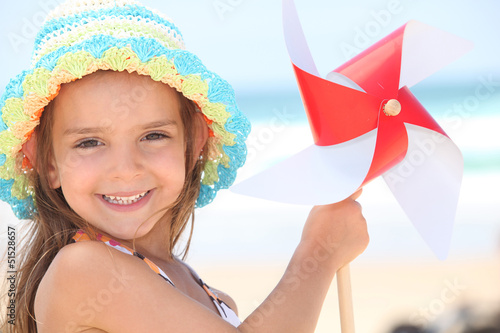 Photo: Little girl on a beach Little girl on a beach