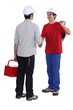 Tradesman welcoming a new recruit