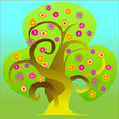 Vector: Blooming Tree Blooming Tree