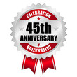 45th anniversary seal red