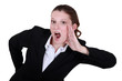 Woman screaming