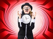 Mad scientist in space time warp