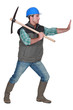 Miner using pick-Axe