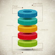 Business diagram template with text fields