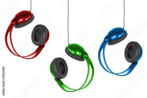 Photo: Large colorful headphones Large colorful headphones