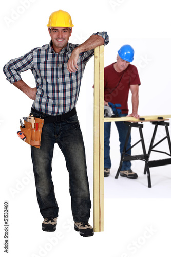 Photo: Two carpenters Two carpenters