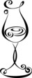 Stylized wine glass