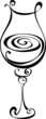 Stylized wine glass