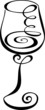Stylized wine glass