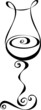 Stylized wine glass