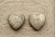 Herzen im Sand