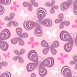 Vector illustration of seamless pattern with butterflies