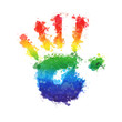 splashed vector childrens palm prints
