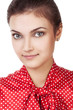 Young girl in a red blouse