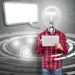 Lamp Head Man With Touch Pad