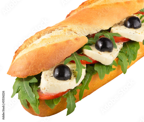 Photo: Sandwich-mozzarella-rocket-sub Sandwich-mozzarella-rocket-sub