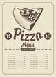Vektor: price menu with a piece of pizza price menu with a piece of pizza