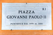 Giovanni Paolo II square plate , Rome Italy